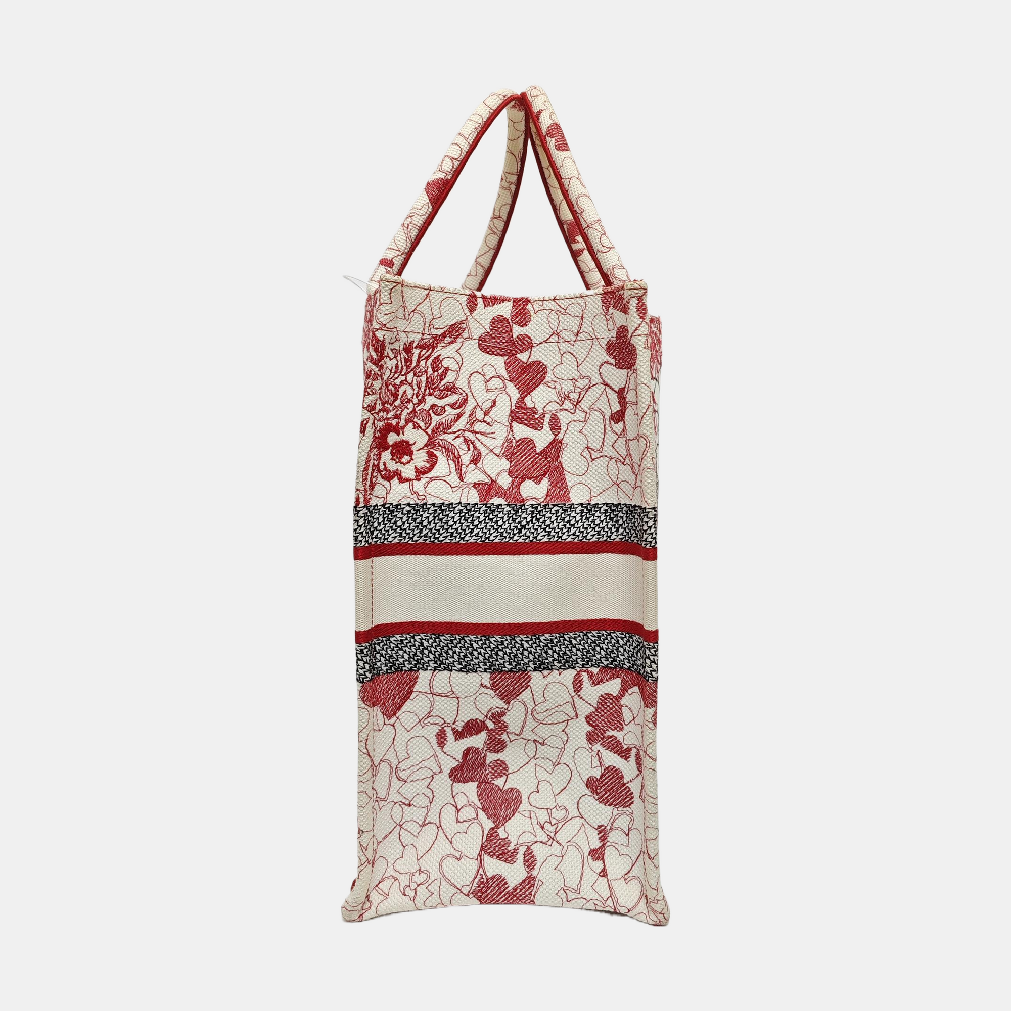 Authenticated pre-owned  Book Tote Large Canvas Red - Tote Bag at Looply