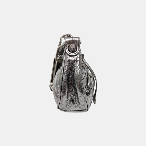 Le Cagole Mini Lambskin Silver