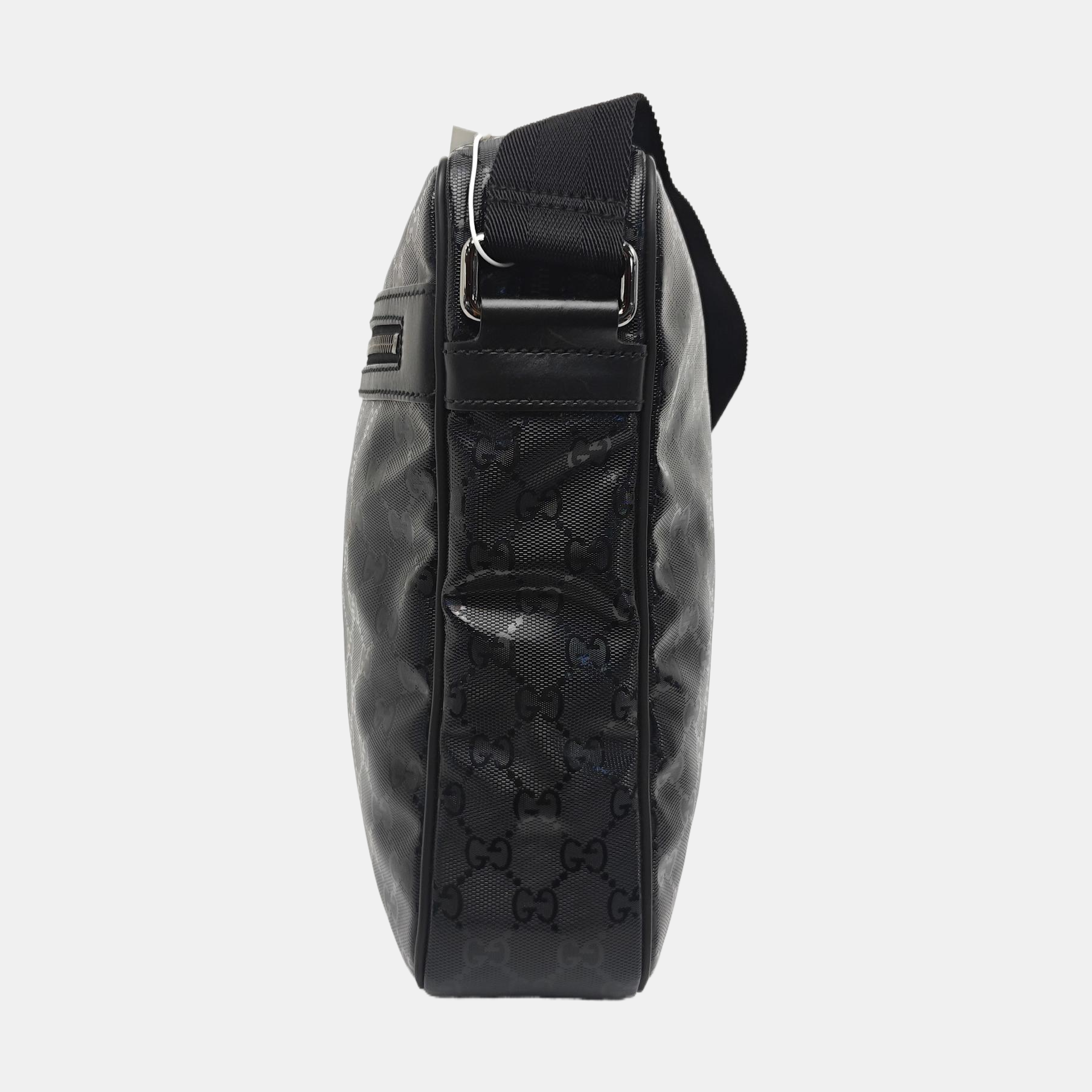 Monogram Coated Canvas Shoulder Bag Black