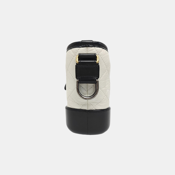 GABRIELLE Small Quilted Calfskin White
