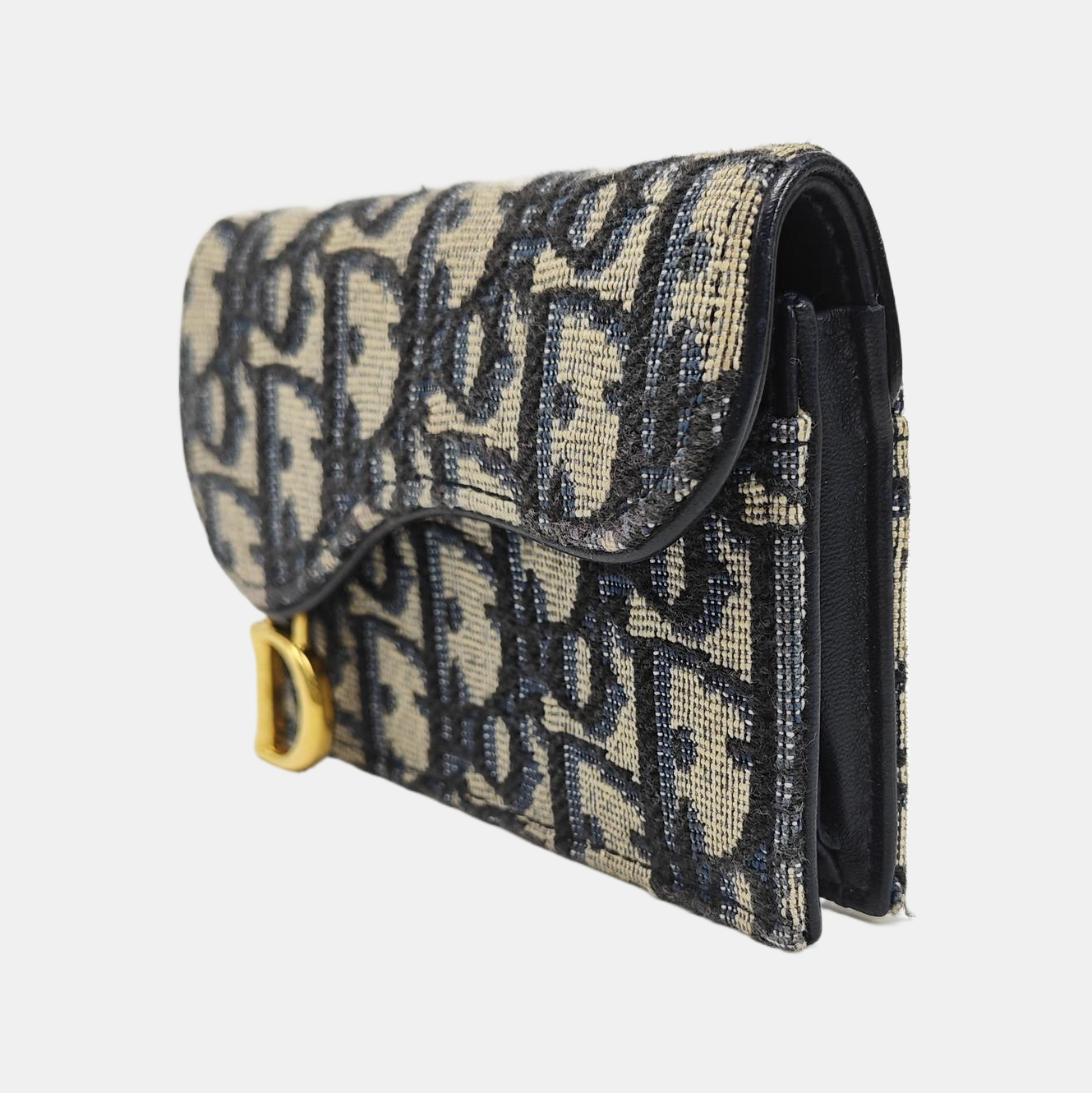 Saddle Mini Oblique Canvas Blue Coin Purse
