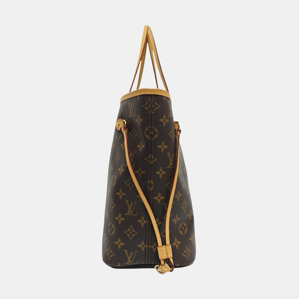 NEVERFULL MM Monogram Coated Canvas Brown