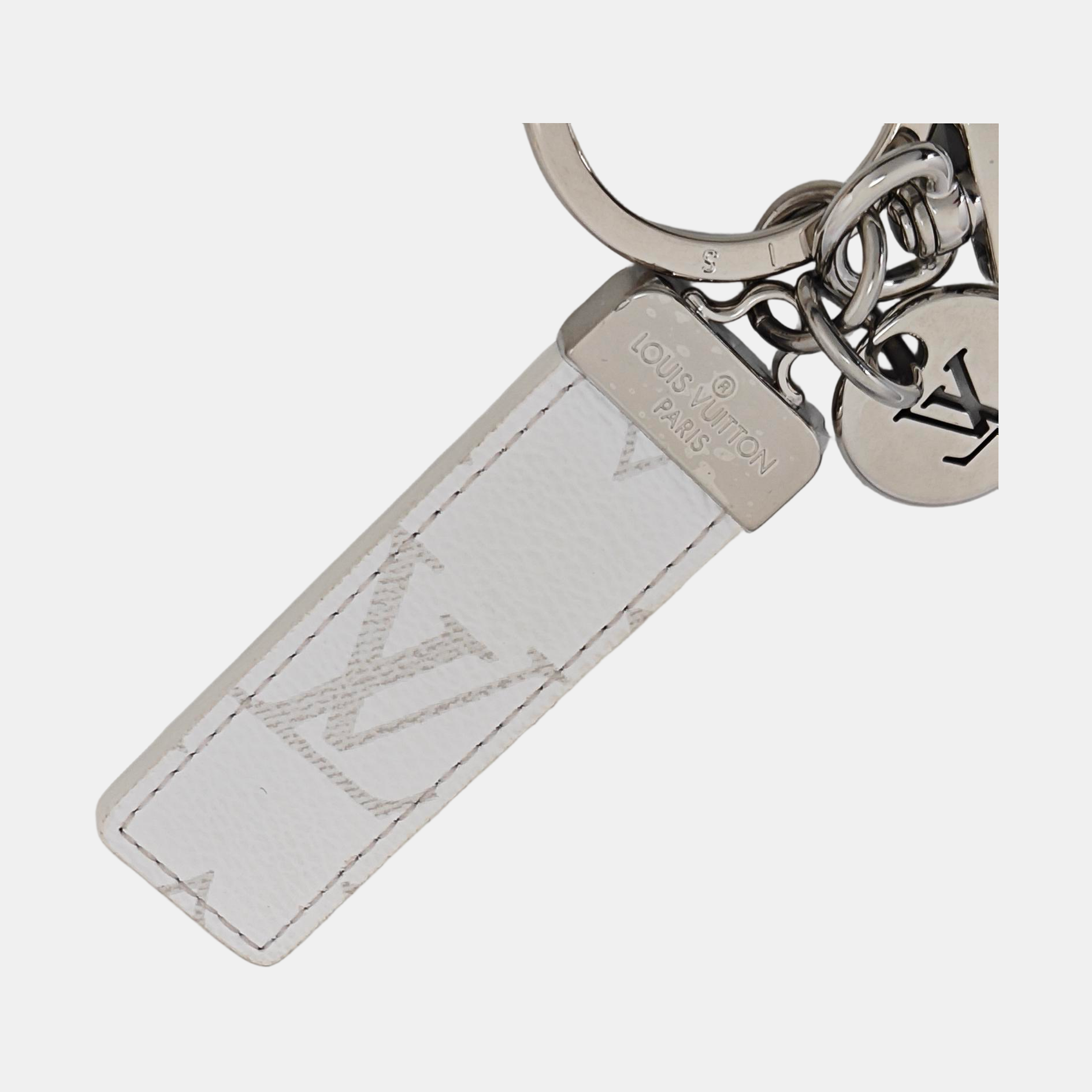 Leather Bag Charm White