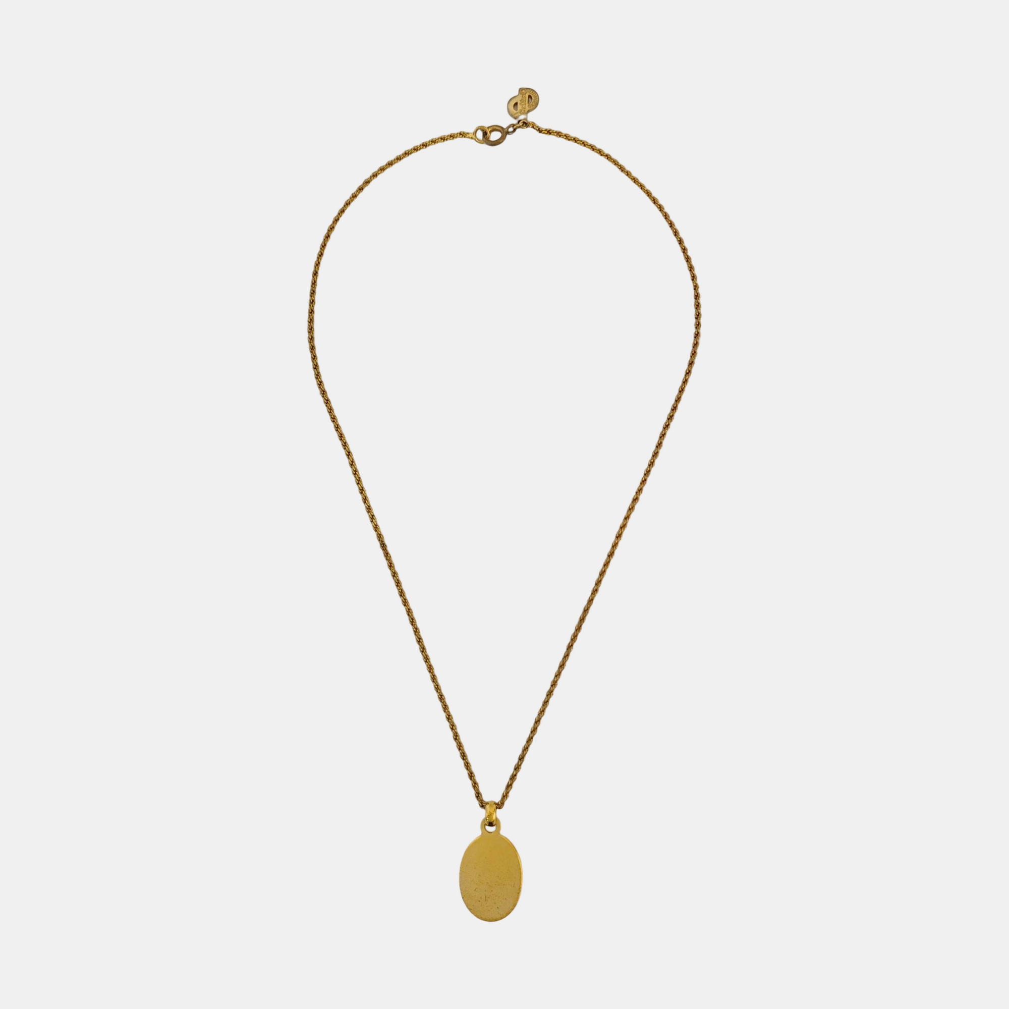 Dior Oblique Metal Gold Necklace