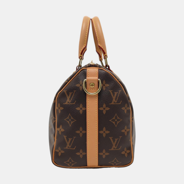 SPEEDY 25 Monogram Coated Canvas Brown