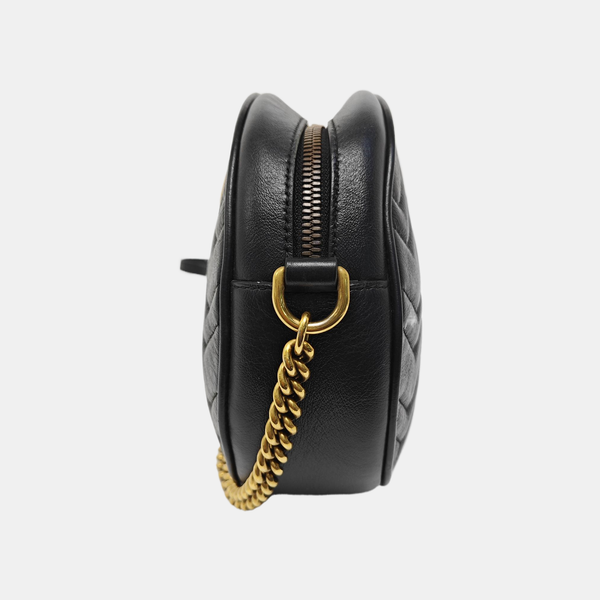 GG Marmont Mini Quilted Calfskin Black