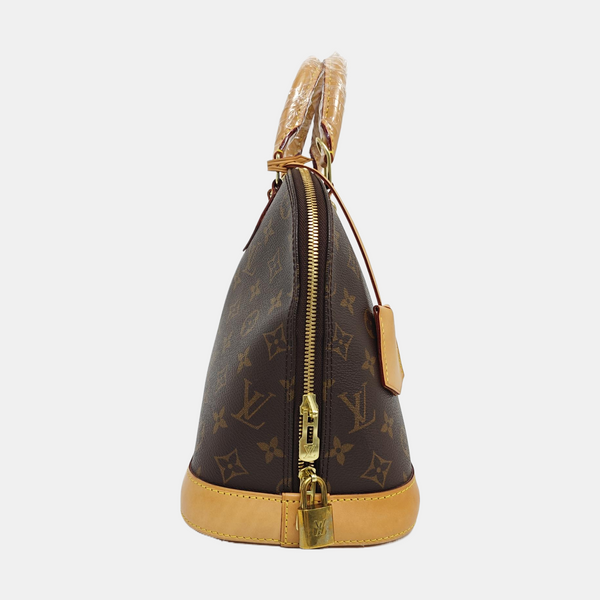 ALMA PM Monogram Coated Canvas Brown