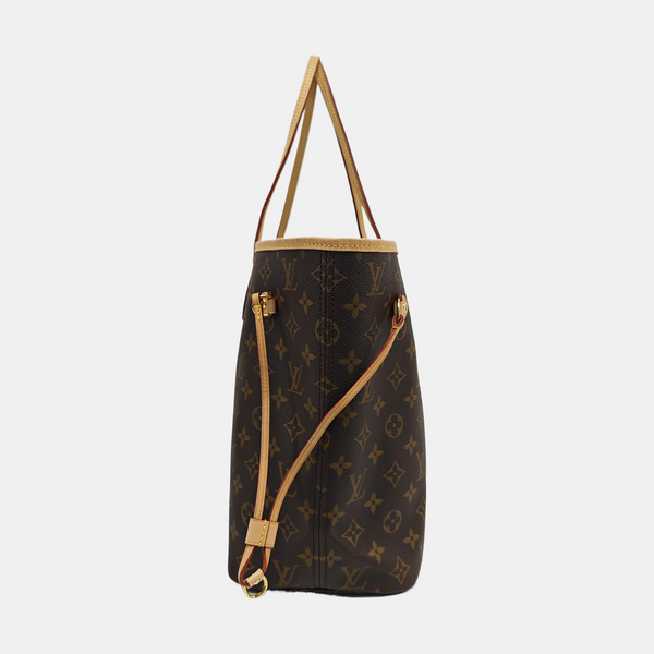 NEVERFULL MM Monogram Coated Canvas Brown