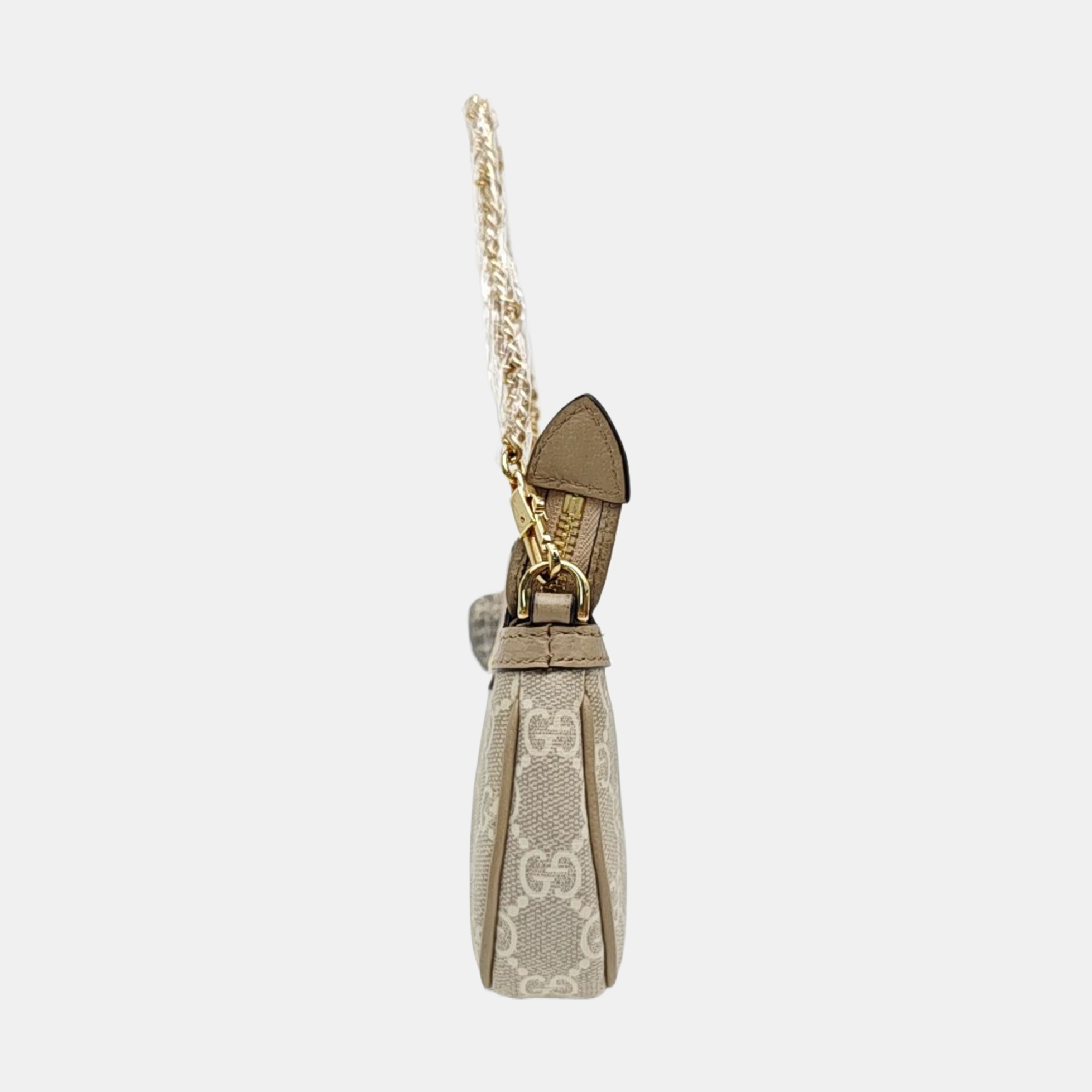 Ophidia Mini Monogram Coated Canvas Beige