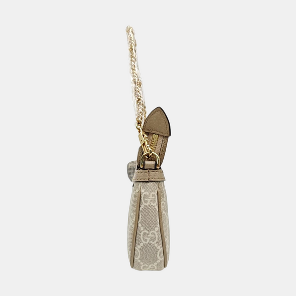 Ophidia Mini Monogram Coated Canvas Beige