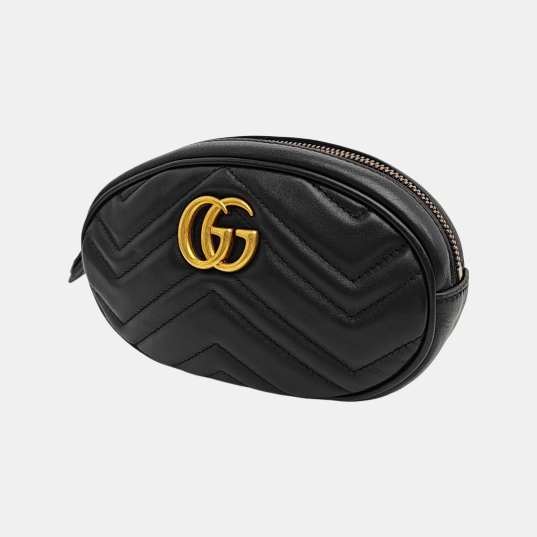 GG Marmont Super Mini Quilted Calfskin Black