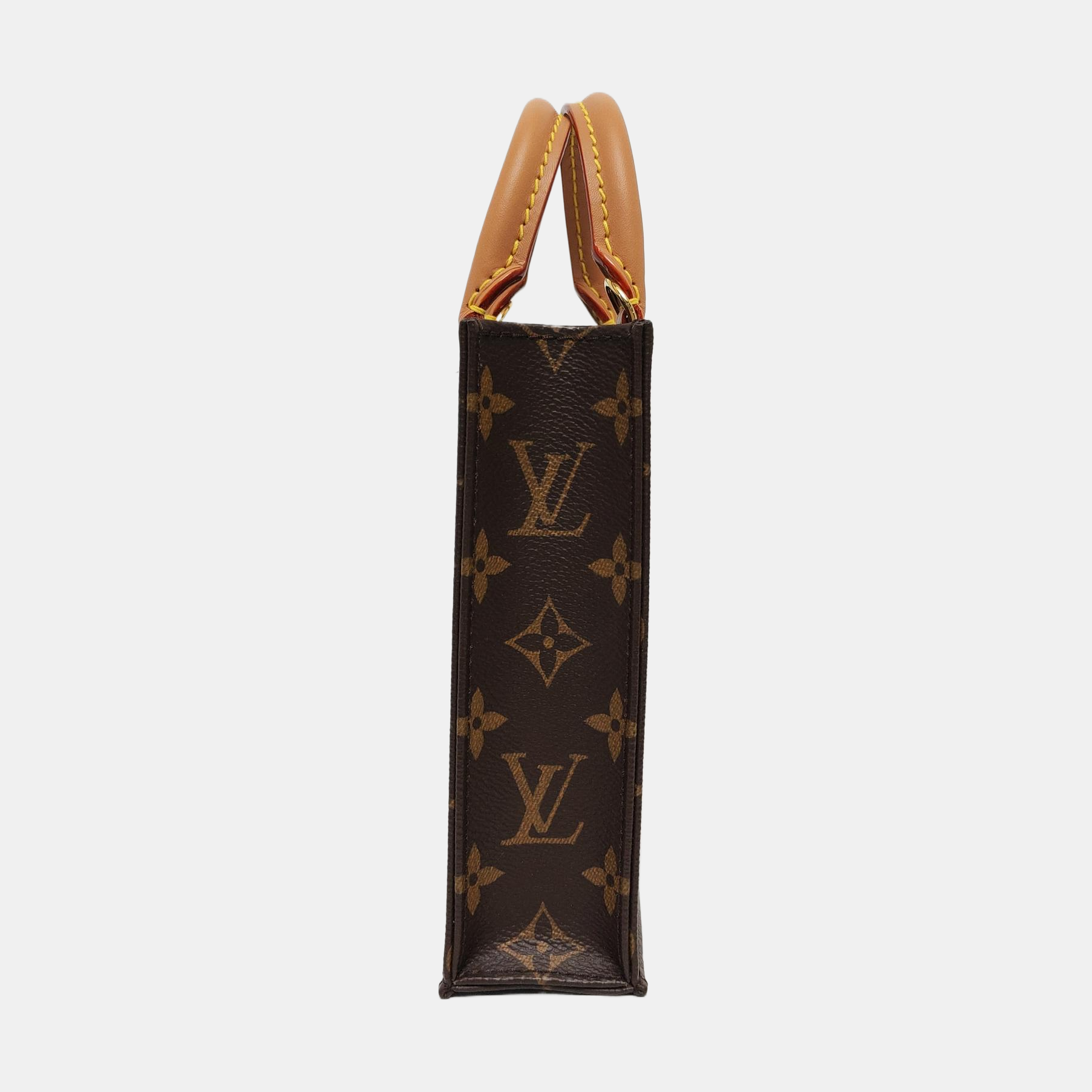SAC PLAT Mini Monogram Coated Canvas Brown