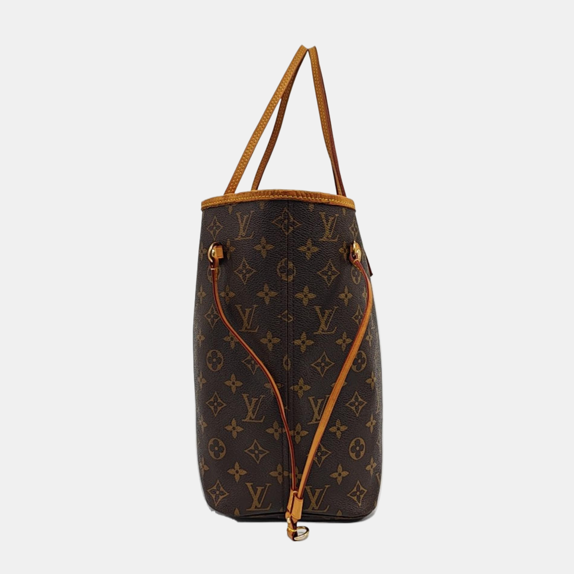 NEVERFULL MM Monogram Coated Canvas Brown