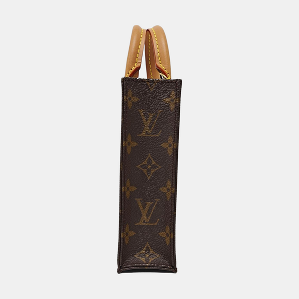 SAC PLAT Mini Monogram Coated Canvas Brown