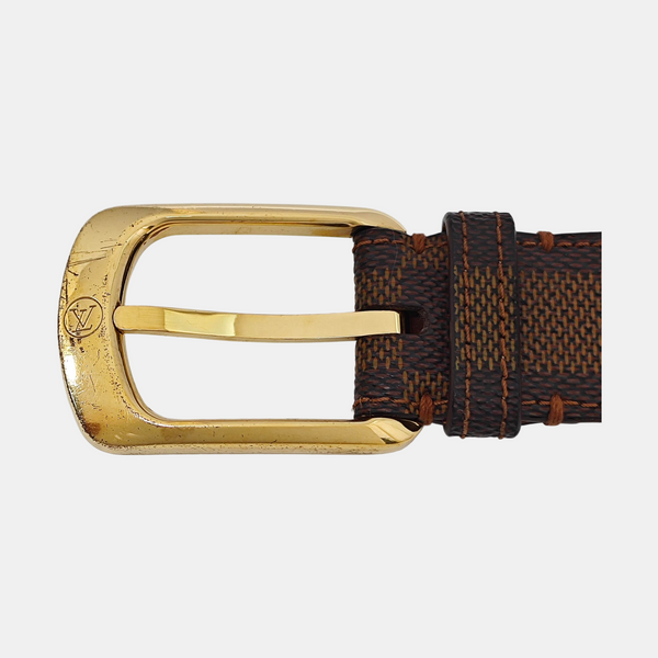 Coated Canvas Belt Brown