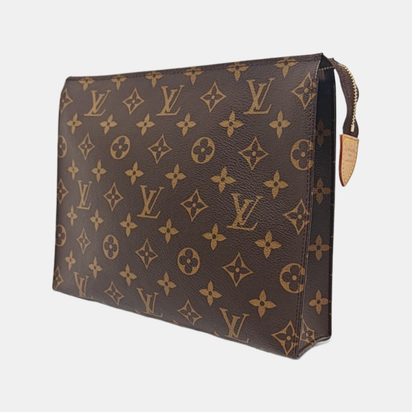 TOILET POCKET 26 Monogram Coated Canvas Brown
