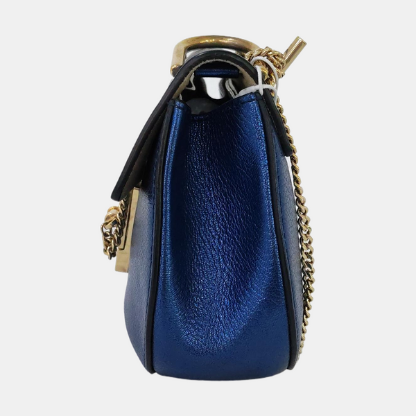 Drew Mini Calfskin Blue