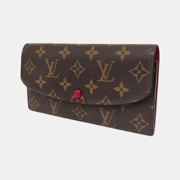 EMILIE Monogram Coated Canvas Brown Wallet