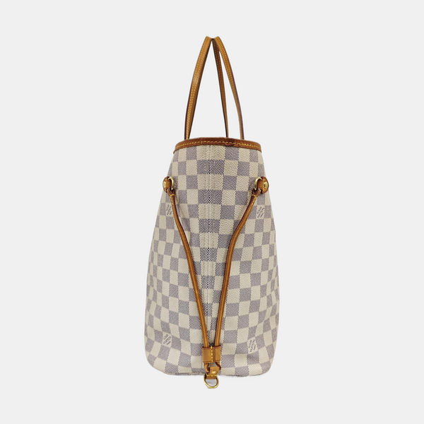 NEVERFULL MM Damier Azur Coated Canvas Beige