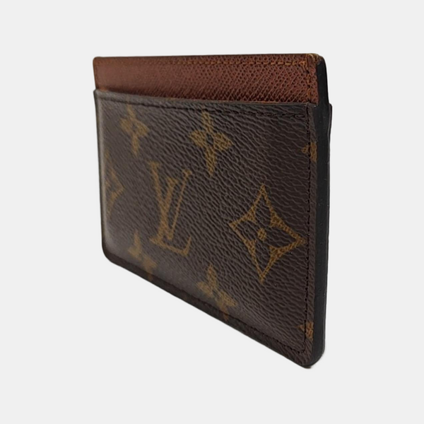 Monogram Coated Canvas Card Holder Brown