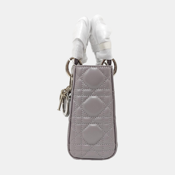 Lady Dior Mini Lambskin Gray
