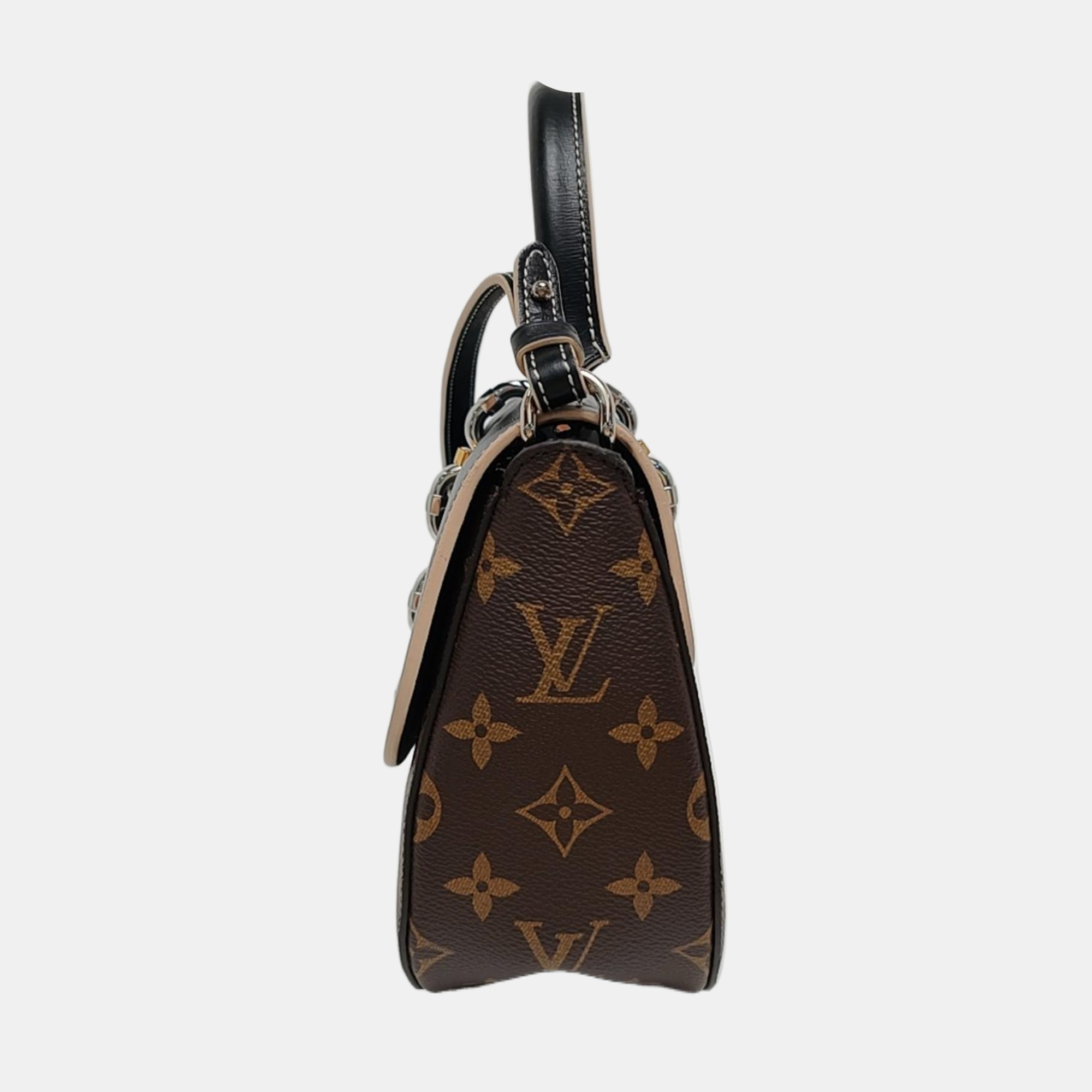 CHAIN IT PM Monogram Coated Canvas Black