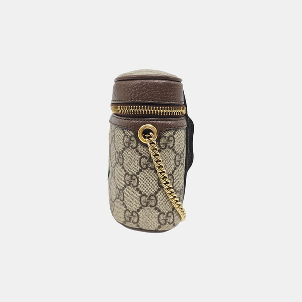 Coated Canvas Shoulder Bag Brown