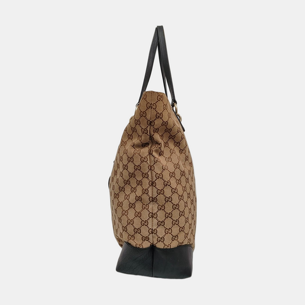Monogram Canvas Tote Bag Brown