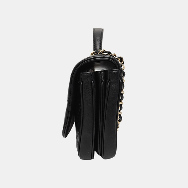 WOC Quilted Lambskin Black