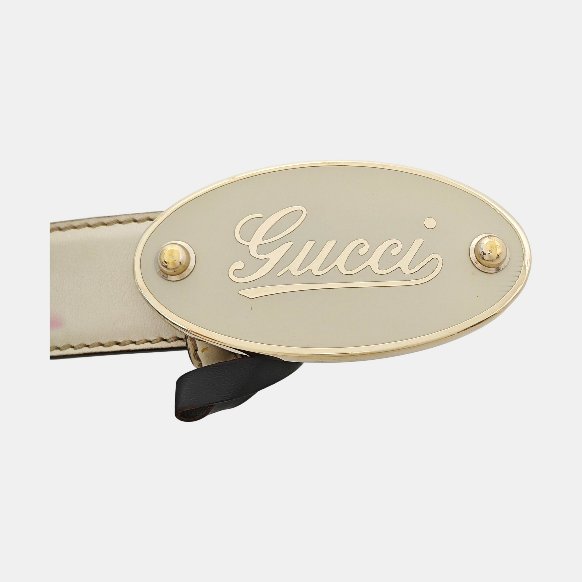 Leather Belt White