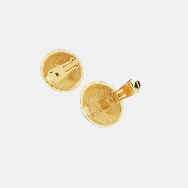 Metal Black Clip On Earrings