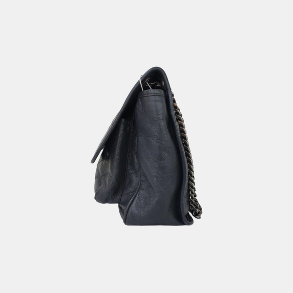 NIKI Medium Chevron Calfskin Gray