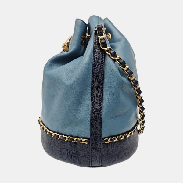 Quilted Lambskin Bucket Bag Multicolor