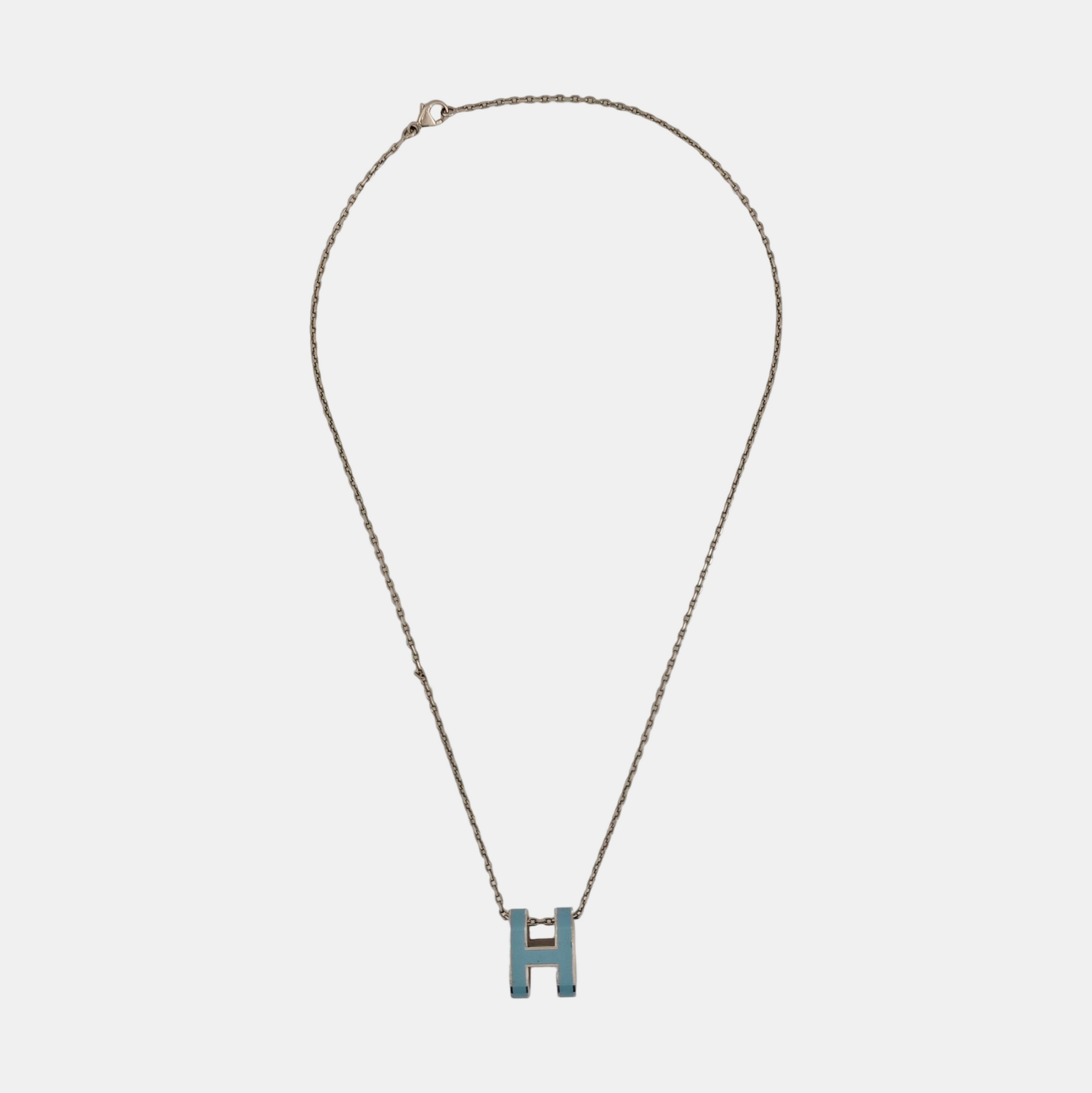 Pop H Metal Silver Necklace