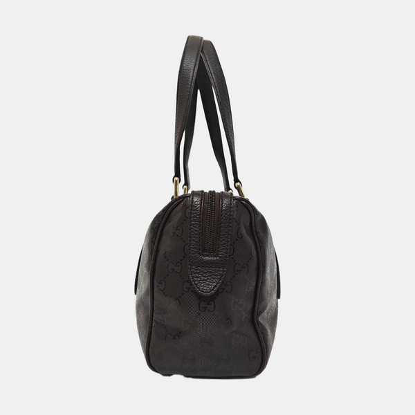 Monogram Coated Canvas Tote Bag Brown