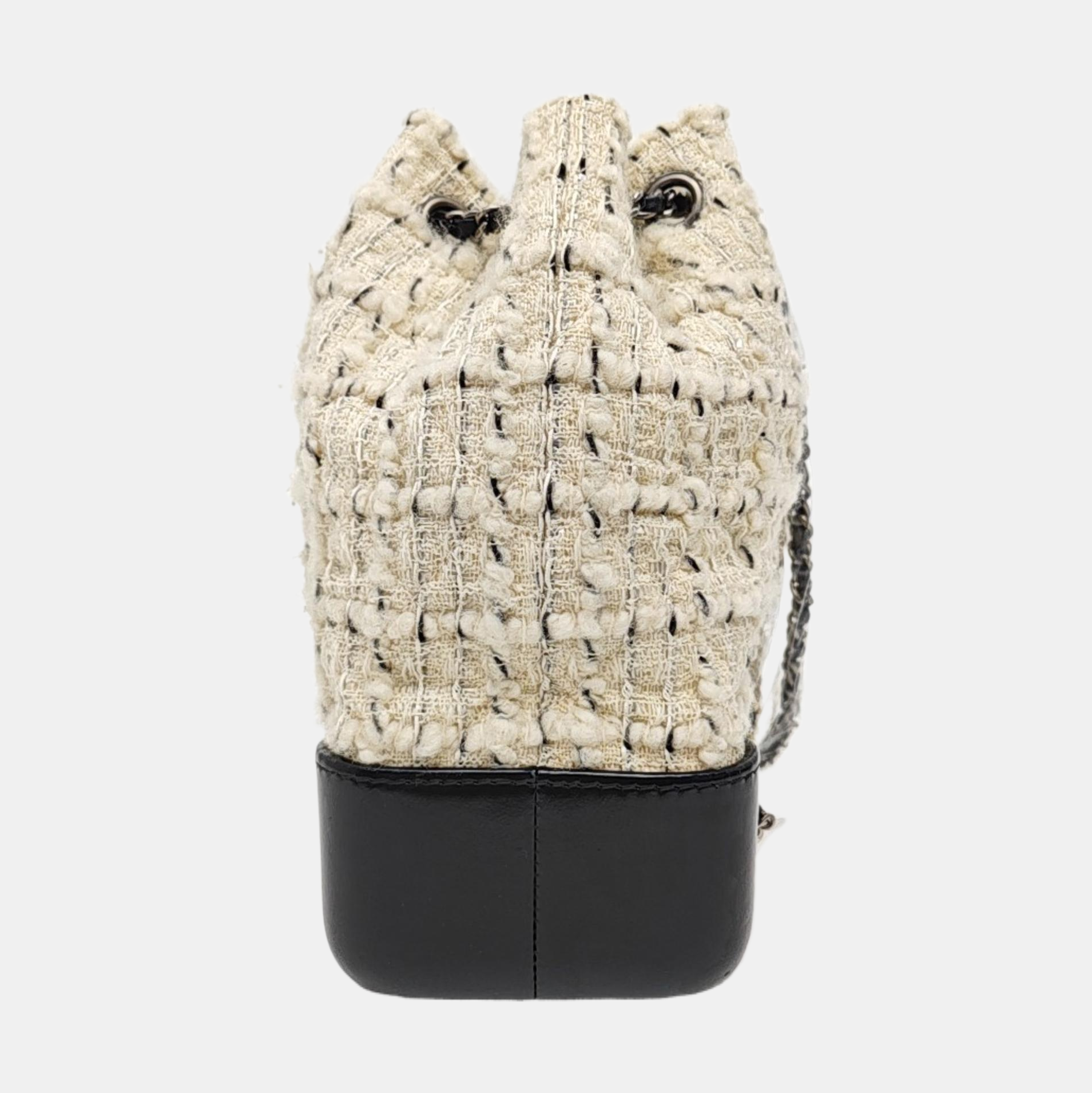 GABRIELLE Small Quilted Wool White