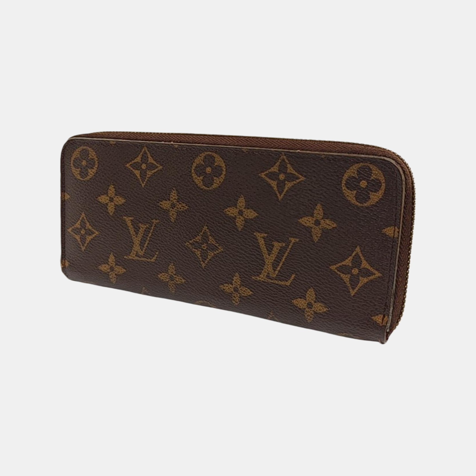 CLÉMENCE Monogram Coated Canvas Brown Wallet
