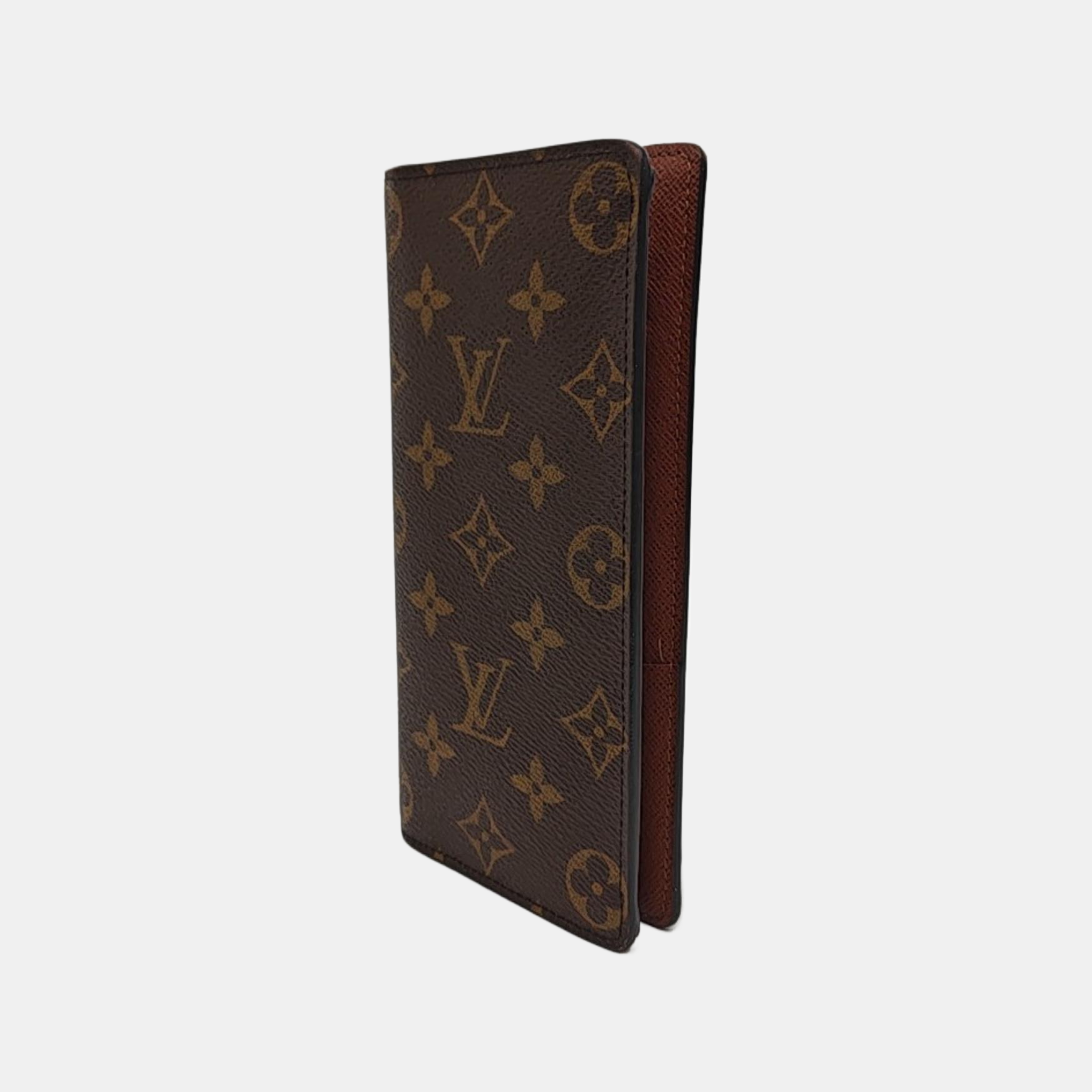 HINGE BRAZZA Monogram Coated Canvas Brown Wallet