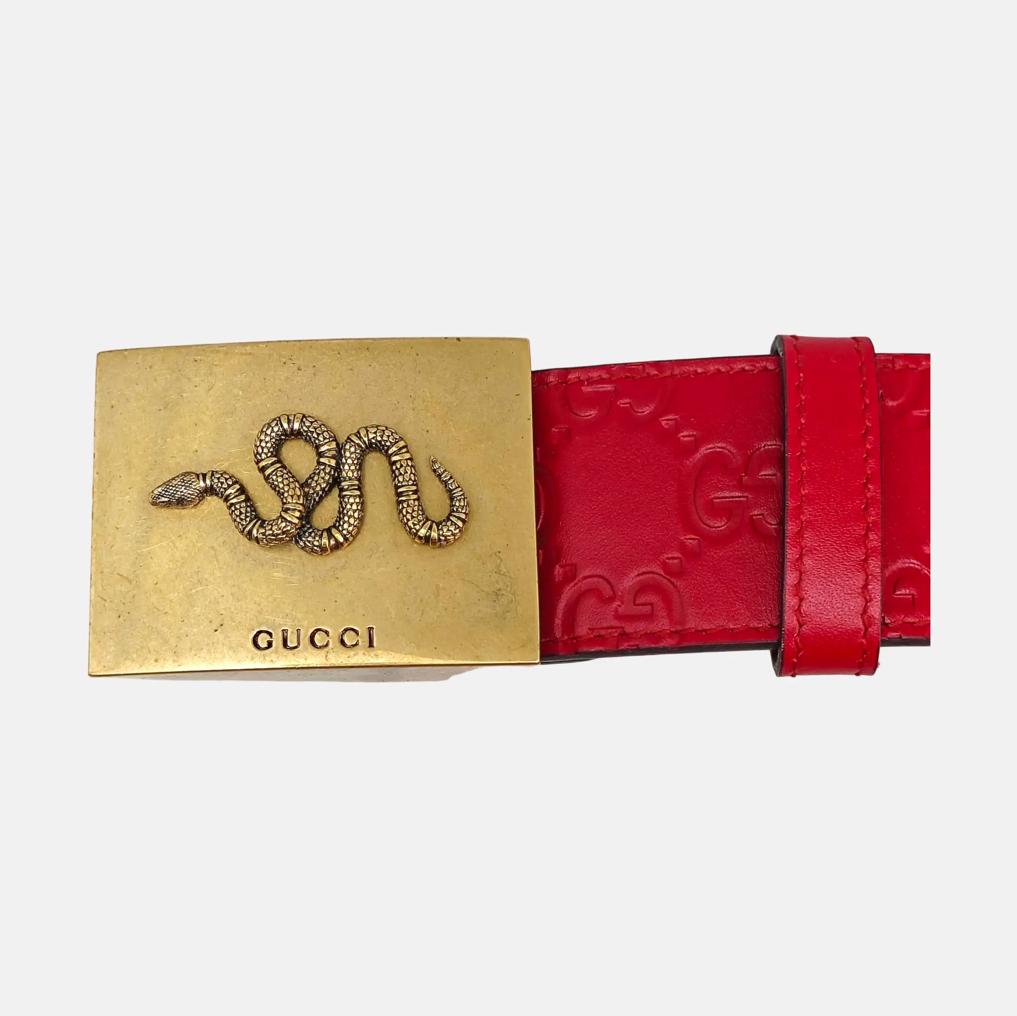 Leather Belt Red