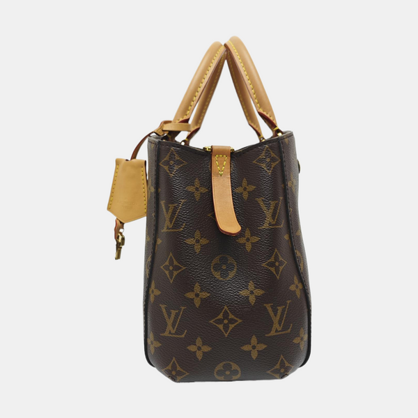 MONTAIGNE Monogram Coated Canvas Brown