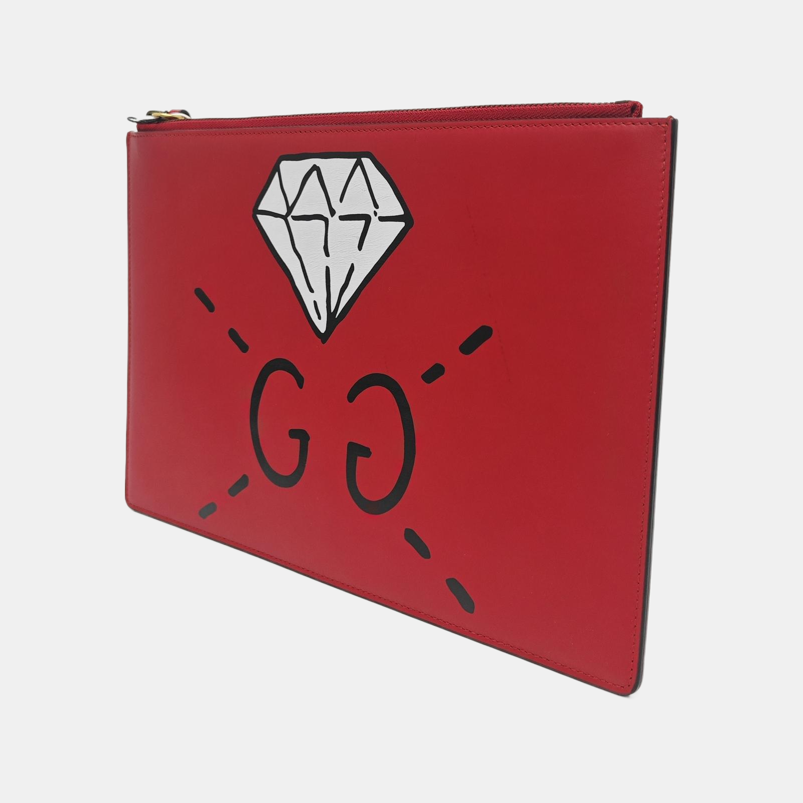 Calfskin Clutch Red