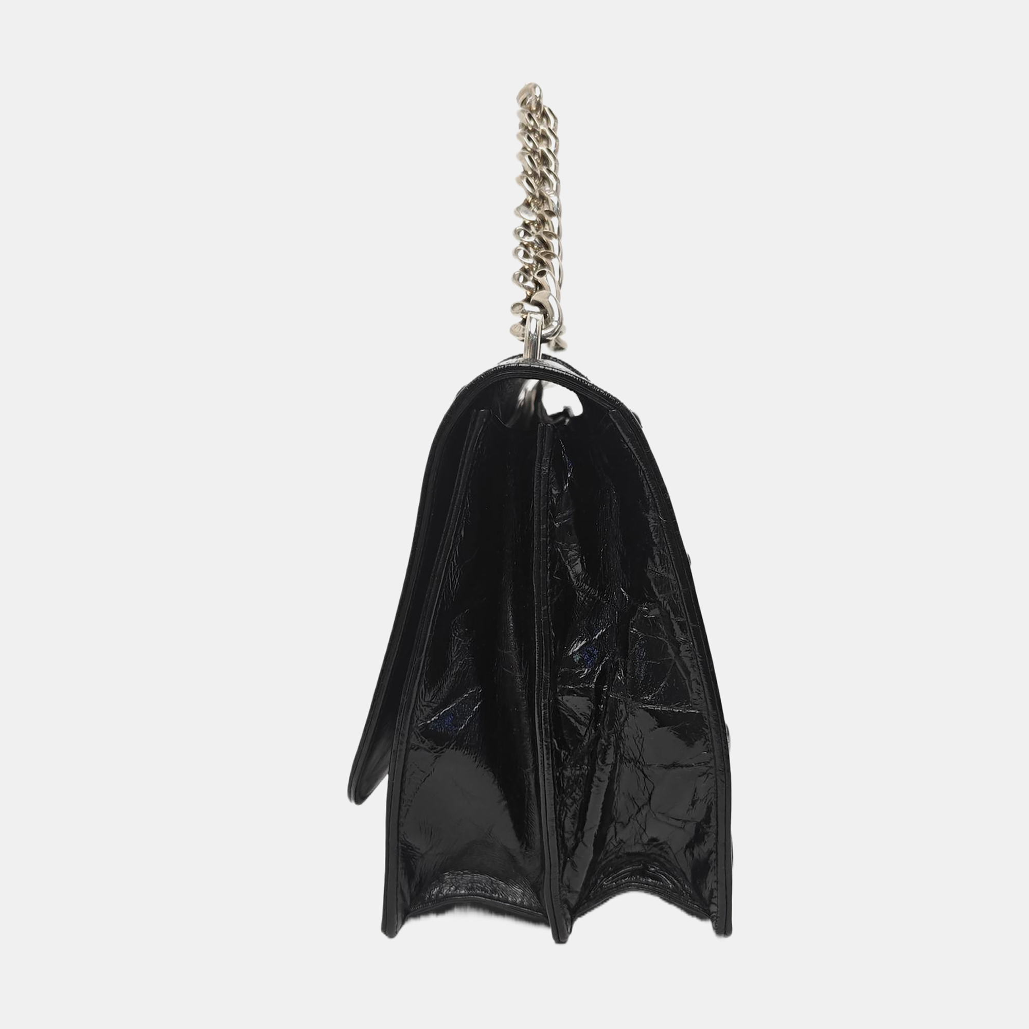 Cannage Calfskin Shoulder Bag Black