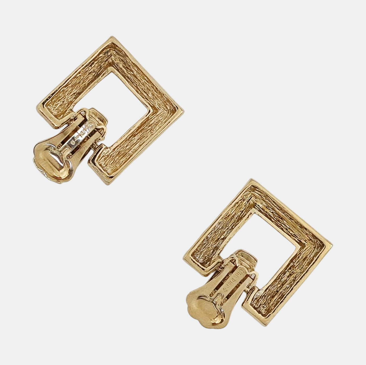 Metal Gold Clip On Earrings