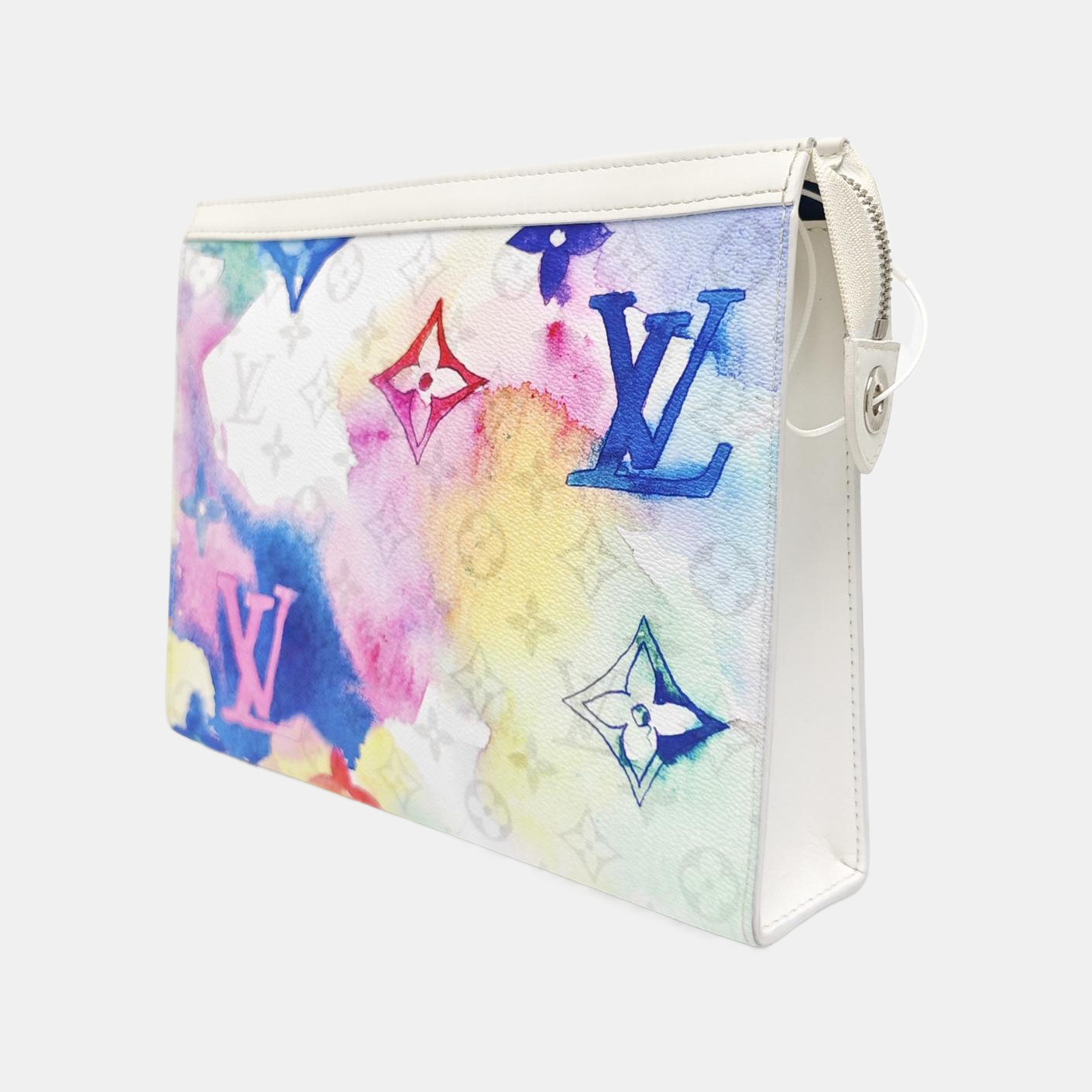 Pochette Voyag MM Monogram Coated Canvas White