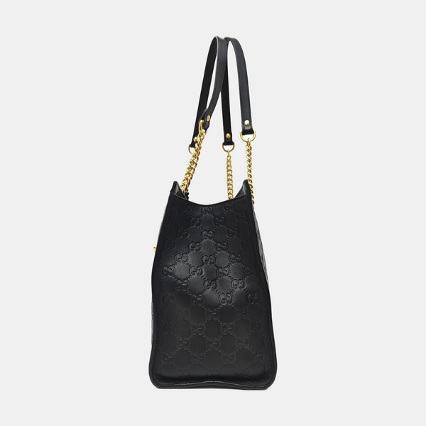 Padlock Medium Monogram Calfskin Black