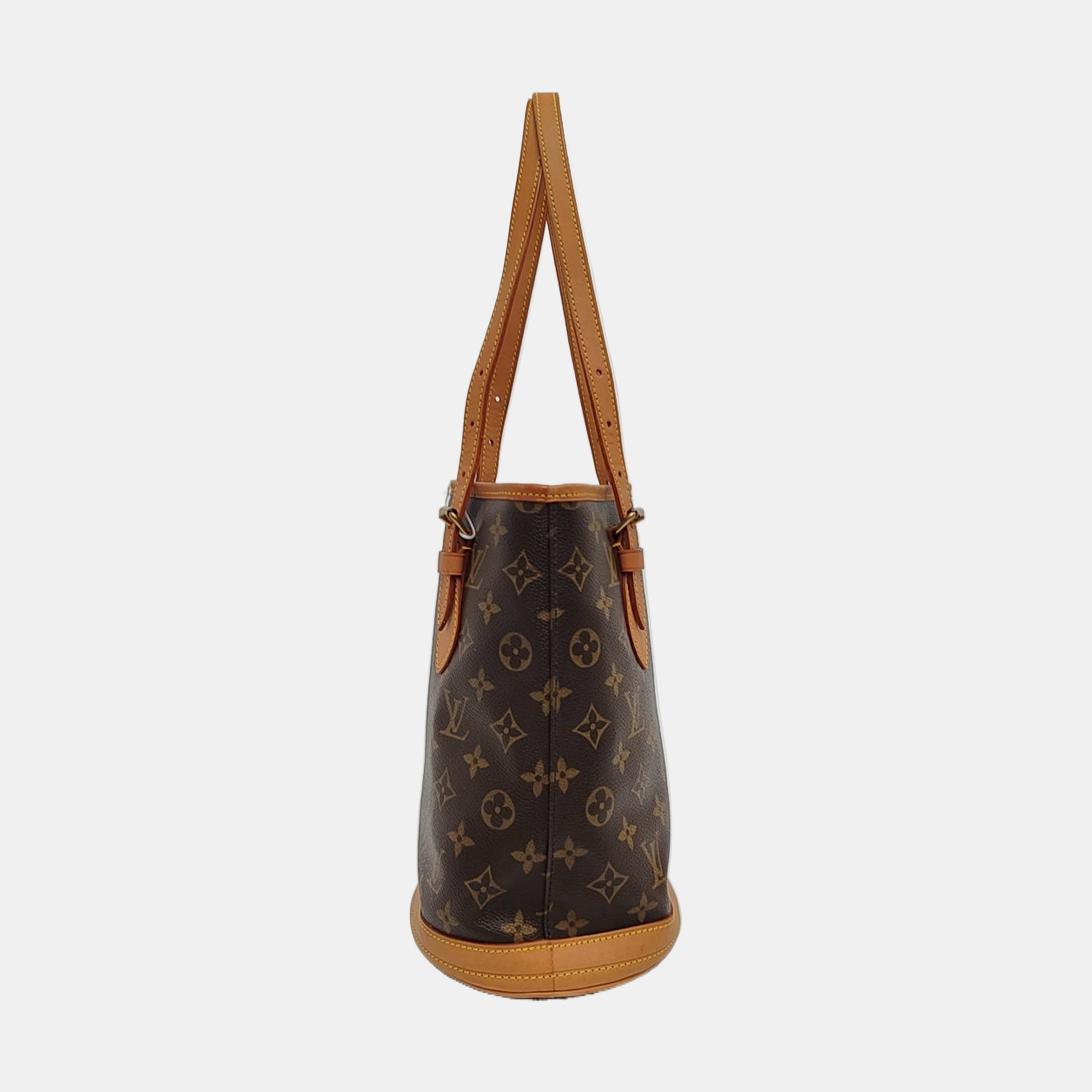 BUCKET PM Monogram Coated Canvas Brown