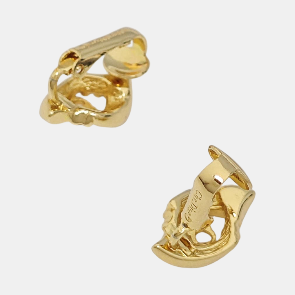 Petit CD Lab-Grown Diamond Gold Clip On Earrings