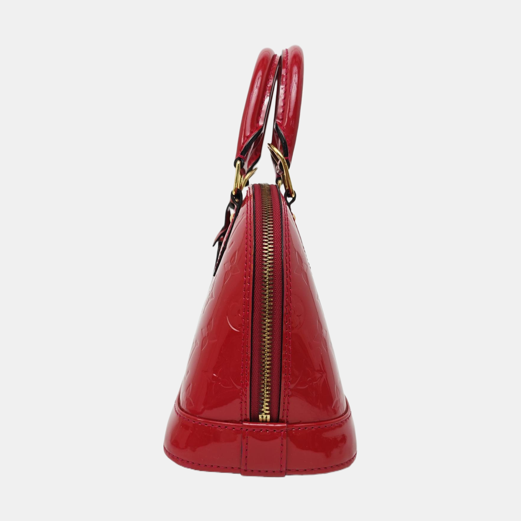 ALMA BB Monogram Patent Leather Red