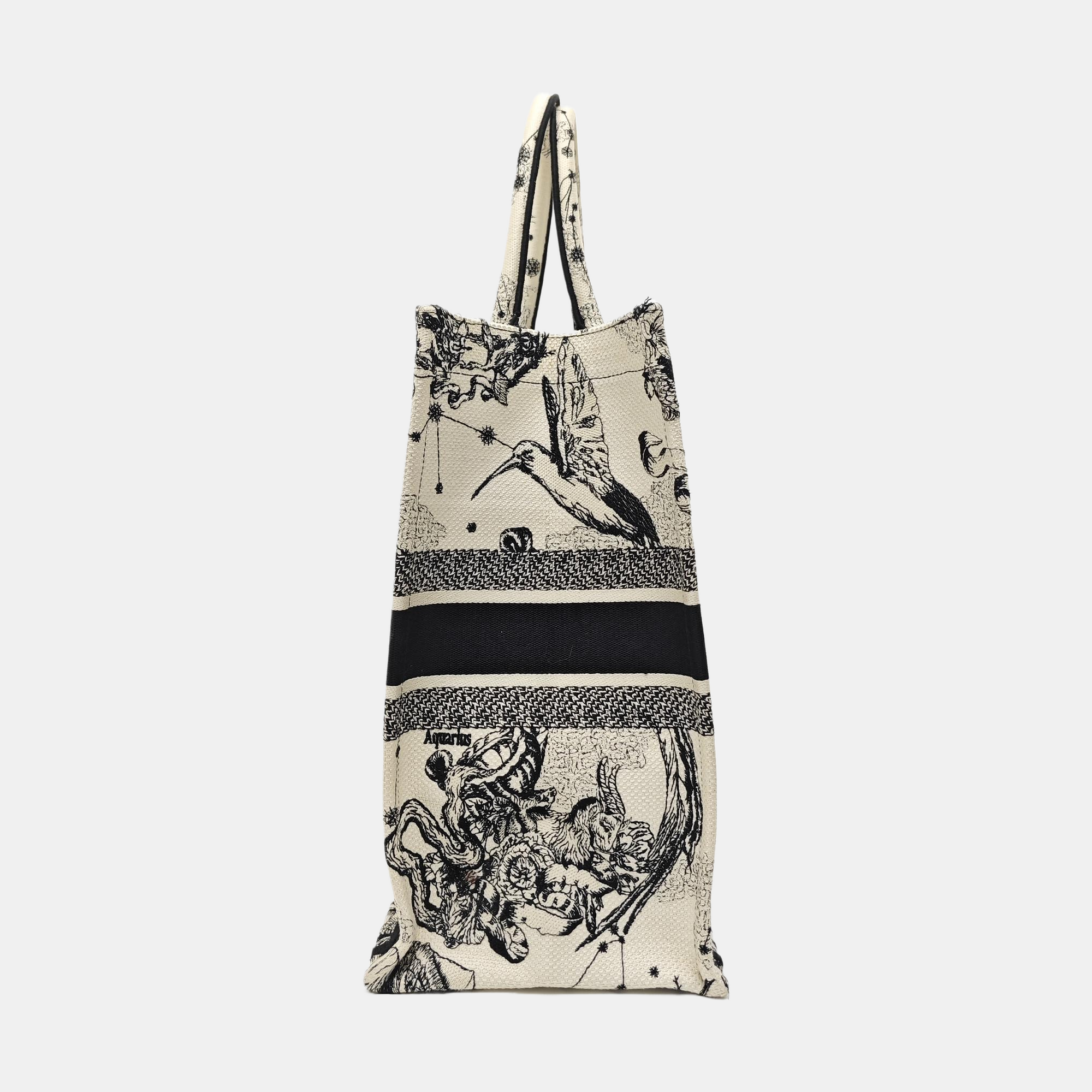 Book Tote Large Canvas Beige