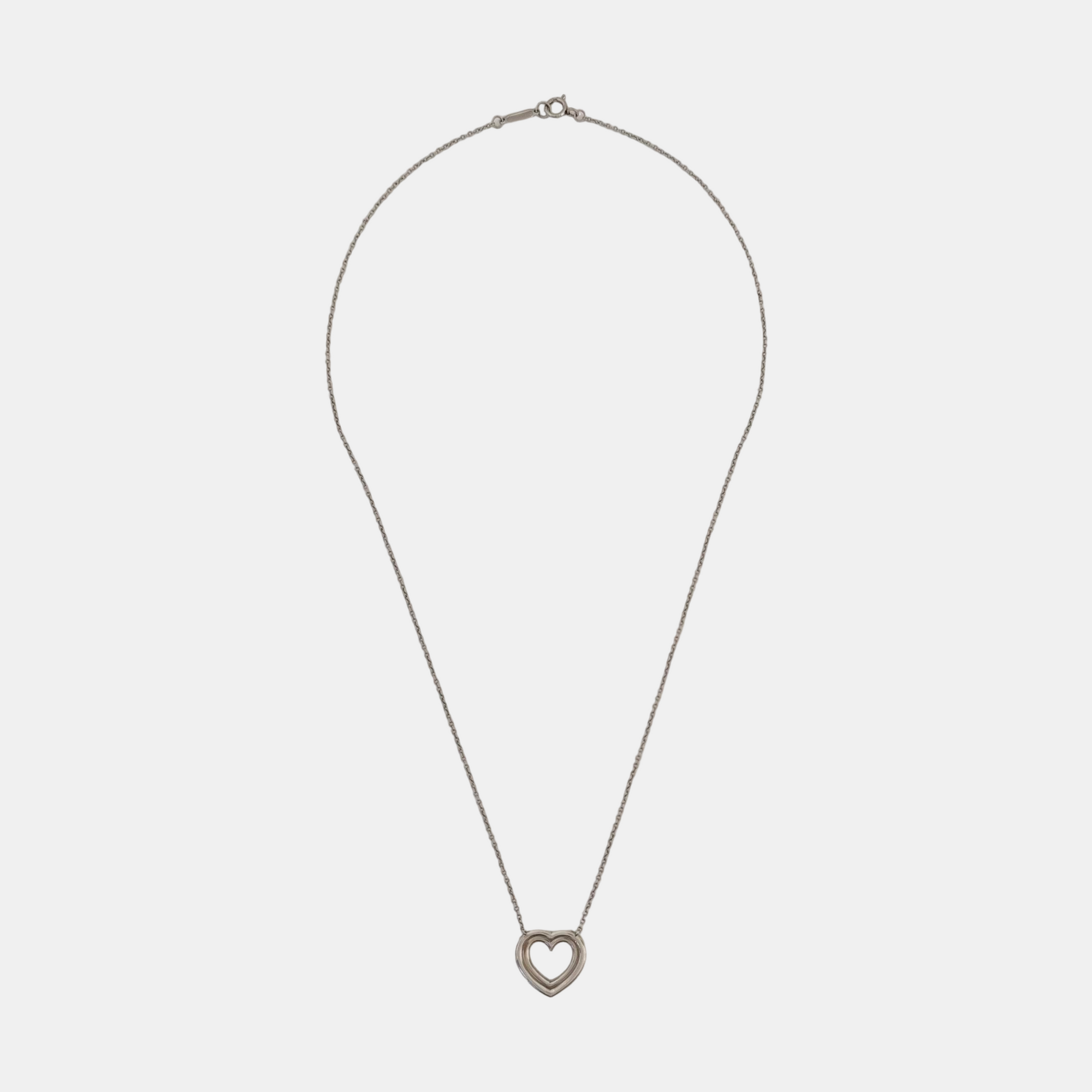 Tiffany Hearts Platinum 950 Silver Necklace